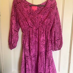 Lilly Pulitzer Pink Leopard Print Dress